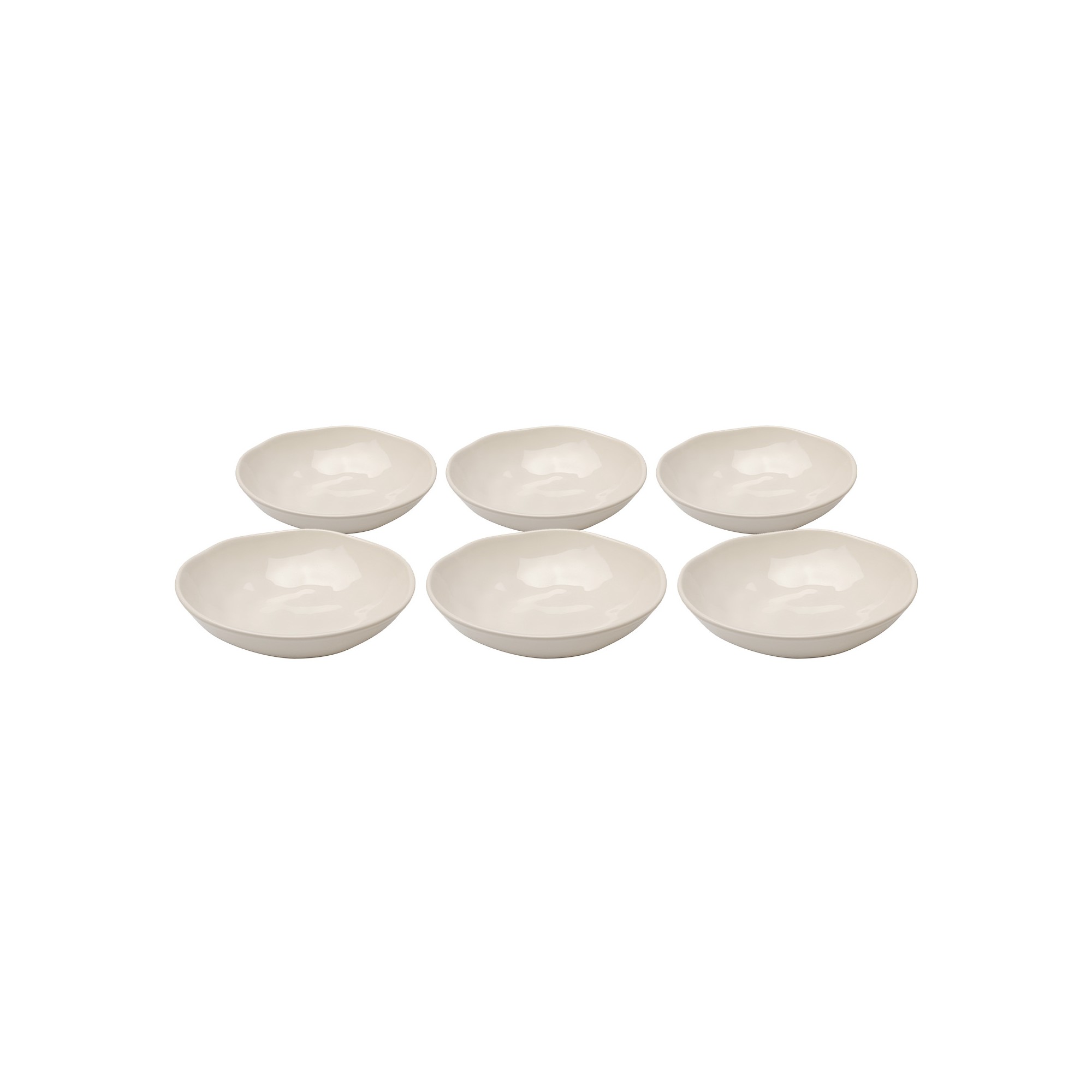 Plate Deep Organic Ø22cm cream (6/Set) Kare Design
