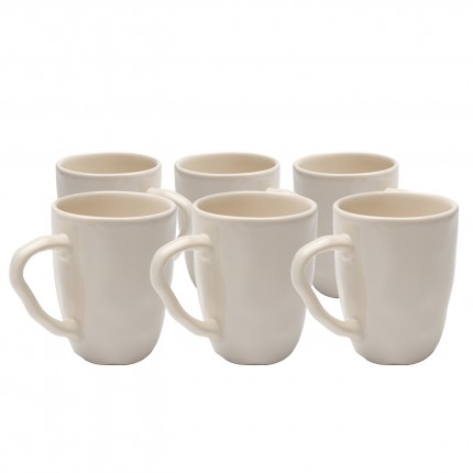 Mugs Organic crème set de 6 Kare Design