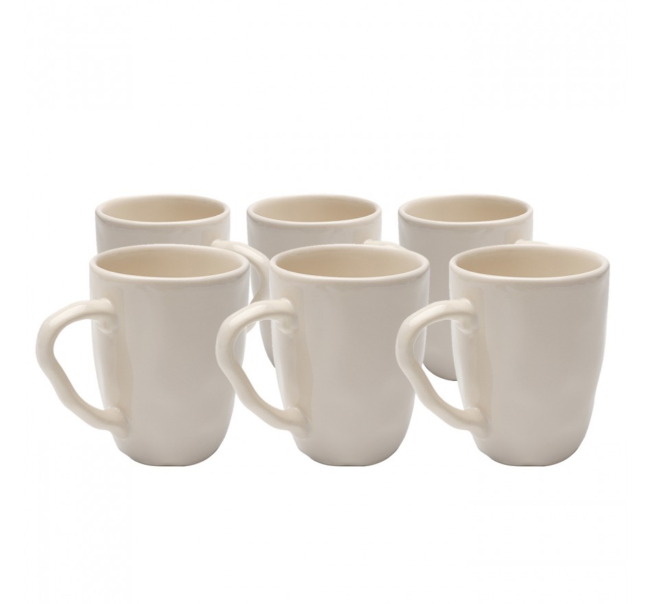 Mugs Organic crème set de 6 Kare Design