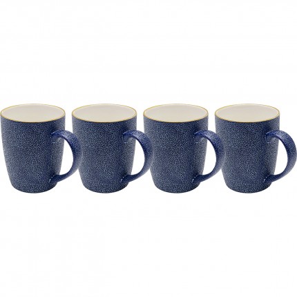 Mokken Gioia blauw (4/set) Kare Design