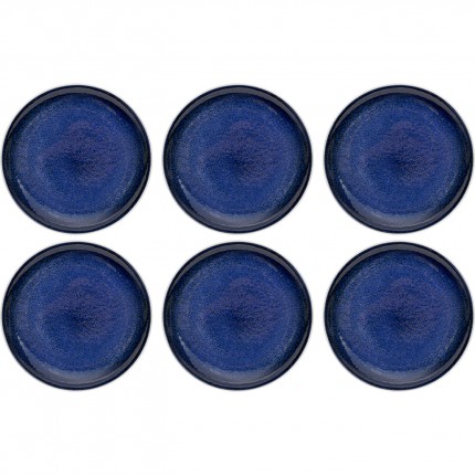 Plate Partito blue Ø22cm (6/set) Kare Design