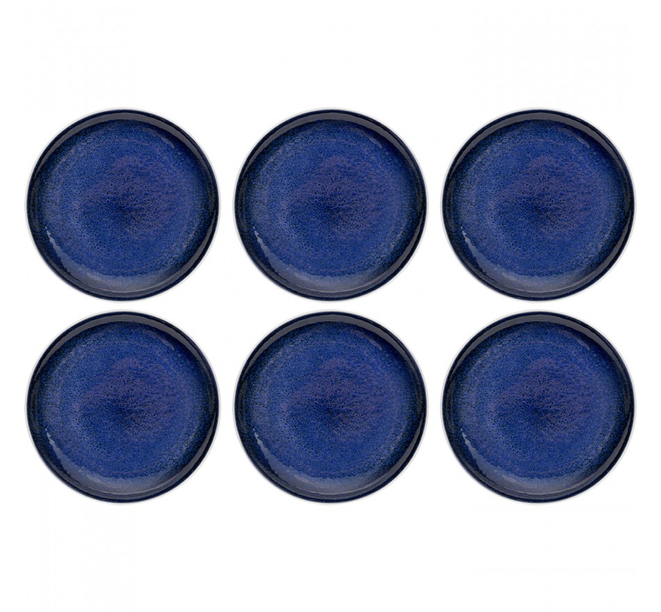 Plate Partito blue Ø22cm (6/set) Kare Design