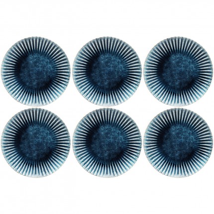 Plate Mustique Rim Ø21cm (6/Set) Kare Design