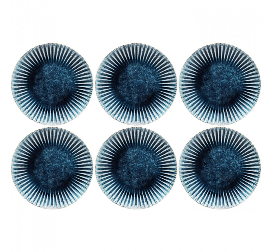 Assiettes Mustique Rim 21cm set de 6 Kare Design