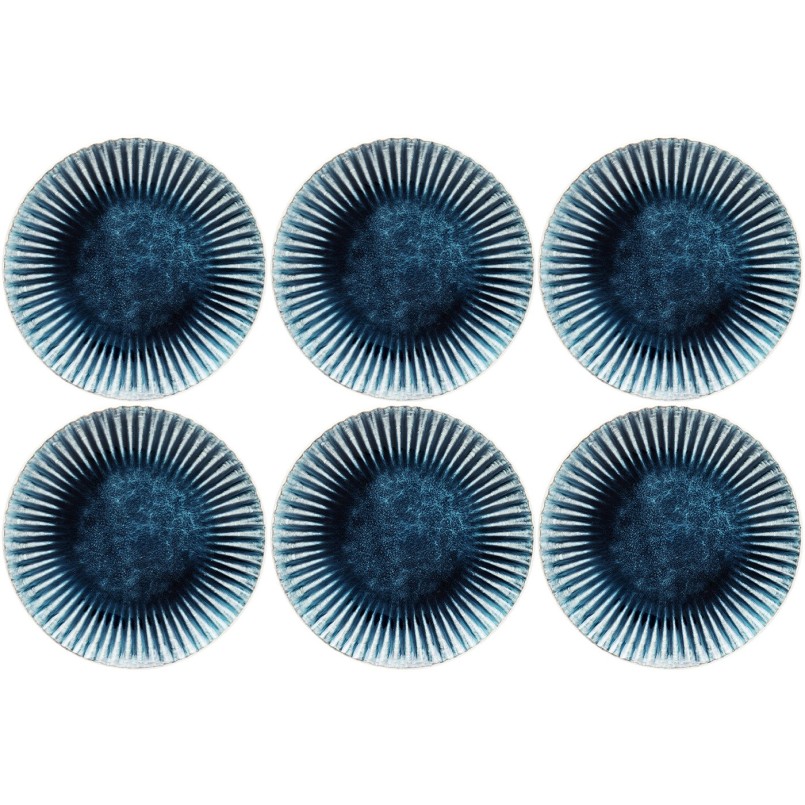 Assiettes bleues - Mustique Rim - Kare Design