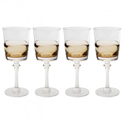 Wine Glass Mimi amber (4/set) Kare Design