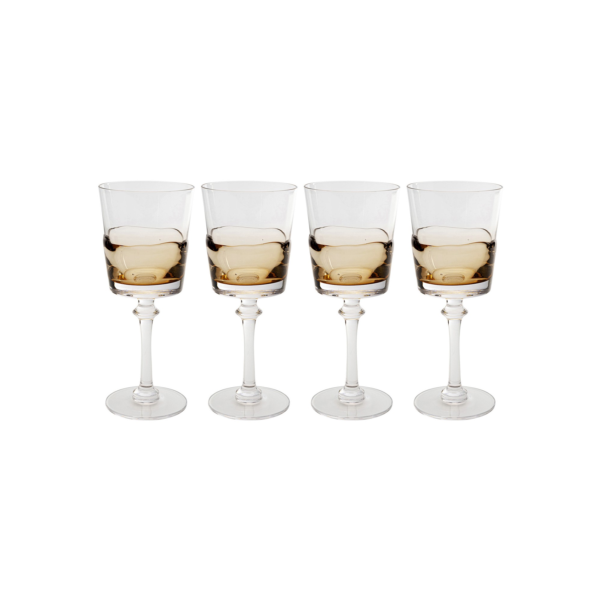 Wijinglazen Mimi amber (4/set) Kare Design