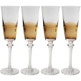 Champagne Glass Mimi amber (4/set) Kare Design
