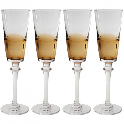 Champagneglazen Mimi amber (4/set) Kare Design