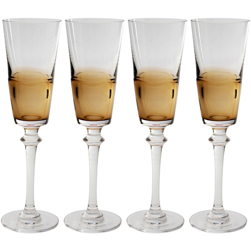 Flûtes à champagne ambrées - Mimi - Kare Design