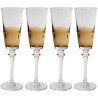 Champagne Glass Mimi amber (4/set) Kare Design