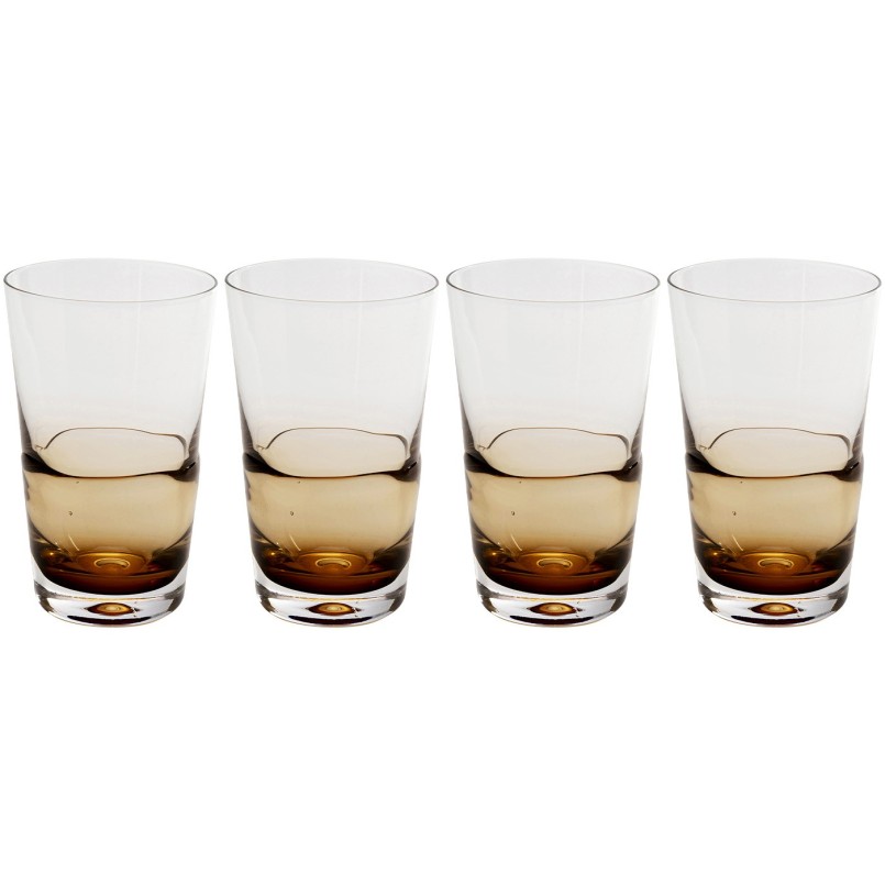 Waterglazen Mimi amber (4/set) Kare Design