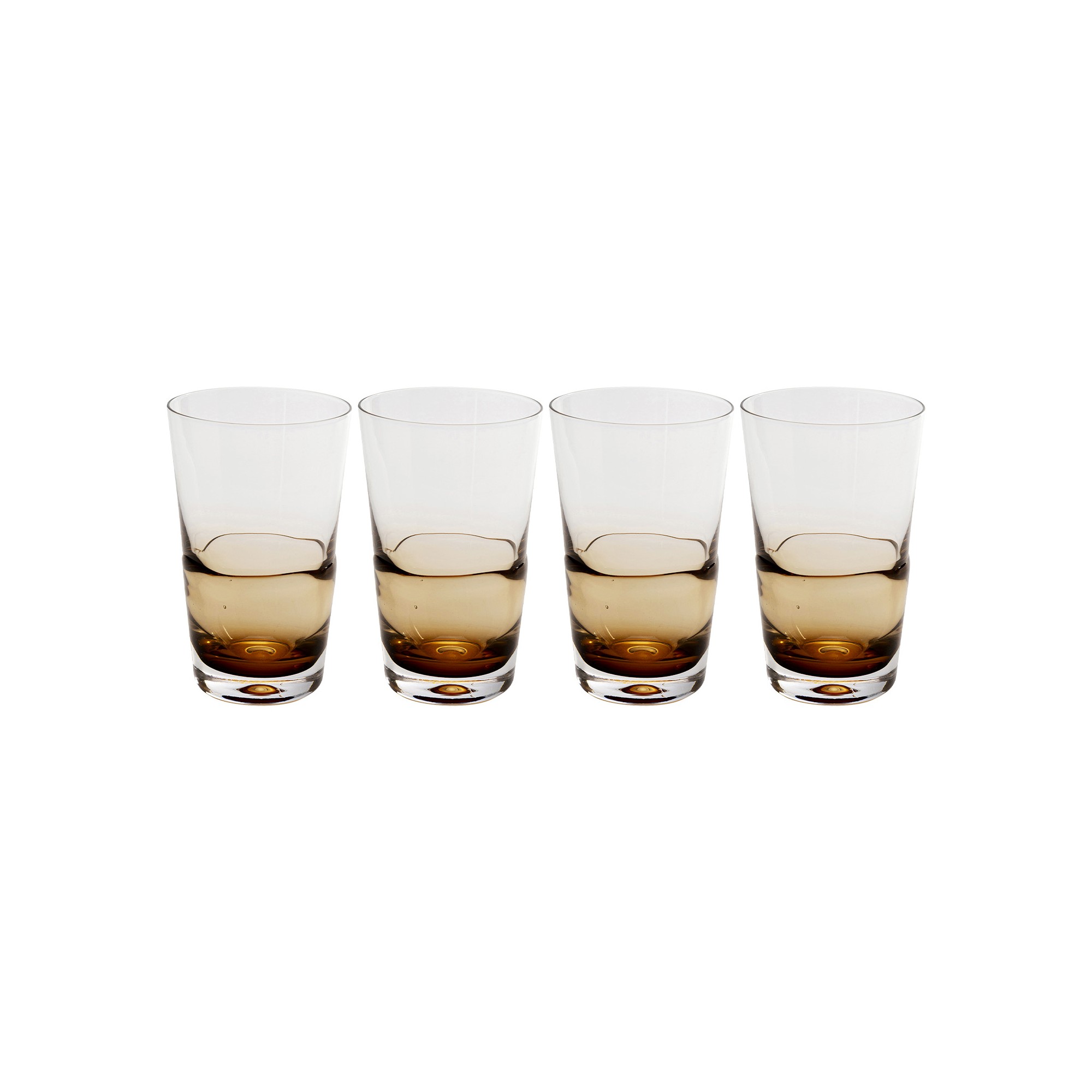 Water Glass Mimi amber (4/set) Kare Design