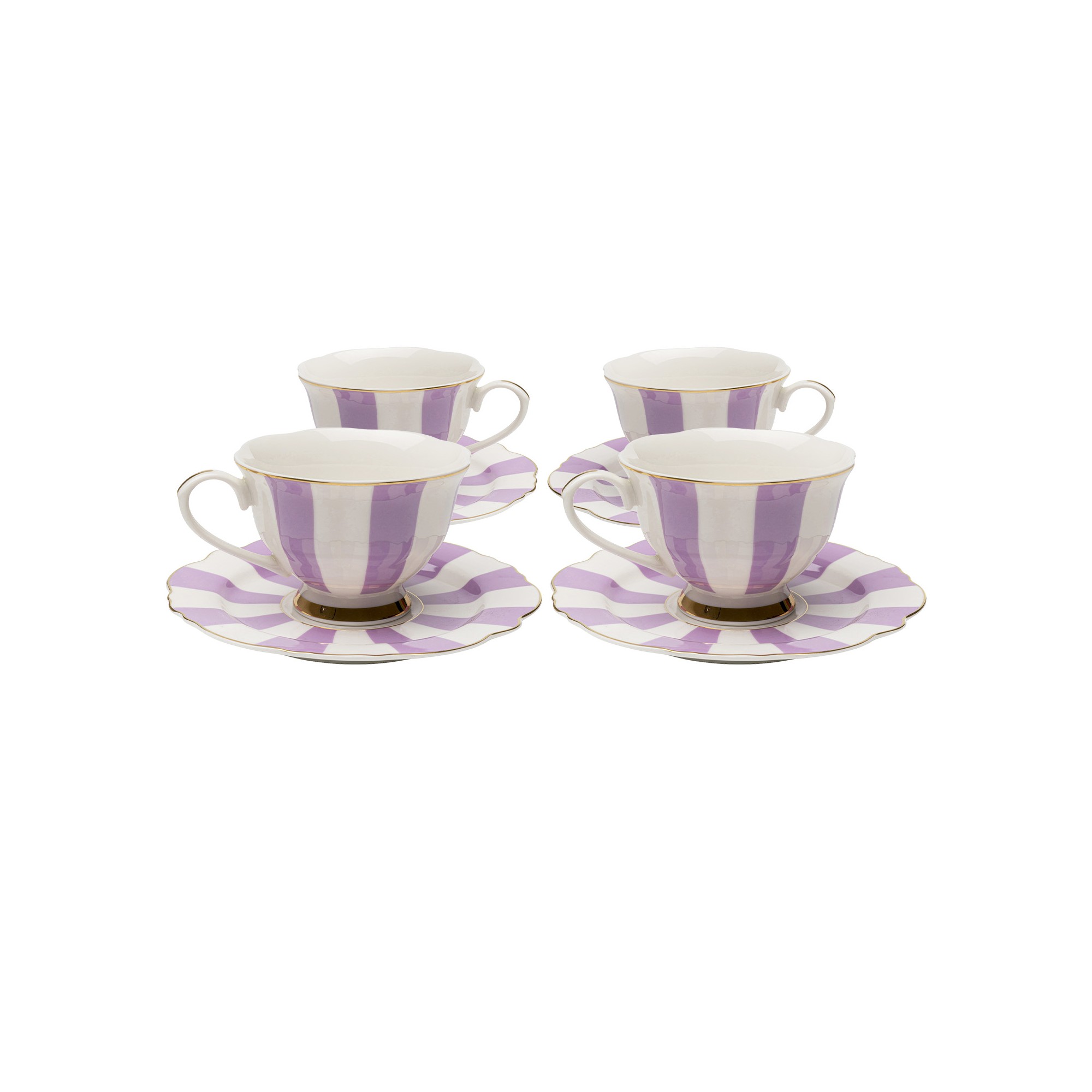 Tasses à café Harlequin violettes set de 4 Kare Design
