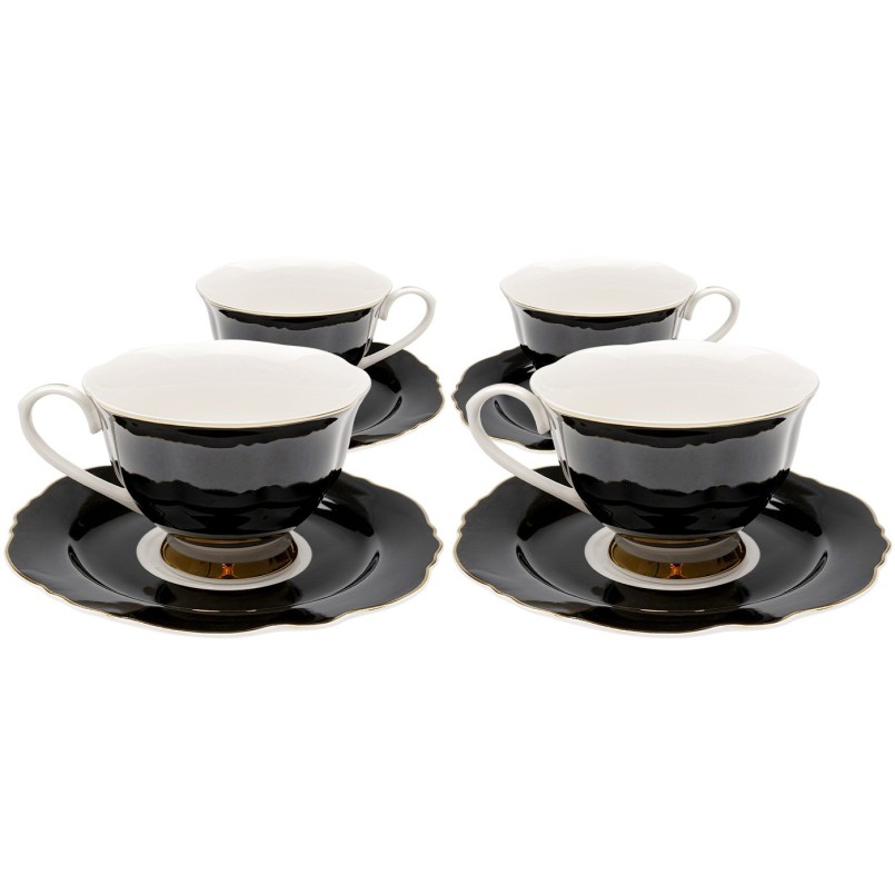 Tasses à café noires et blanches - Harlequin - Kare Design