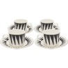 Coffee Cup Harlequin black and white (4/set) Kare Design