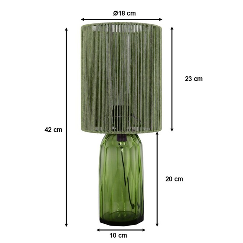 Groene lamp van glas en stofdraden - Veccio - Kare Design