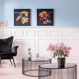 Modern black coffee table - Wire - Kare Design