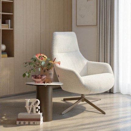 Draaifauteuil Mimi creme Kare Design