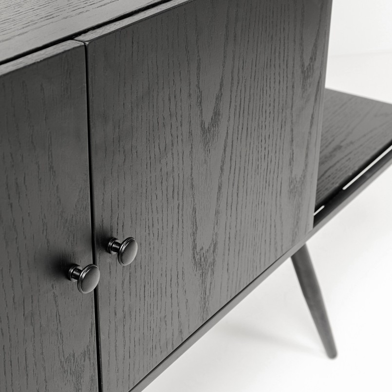 Étagère noire en chêne et acier - Cosy Sixties - Kare Design