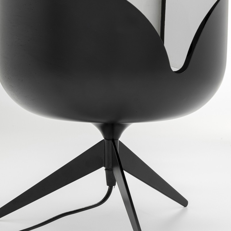 Tafellamp van zwart staal en glas in lood - Goblet Ball - Kare Design