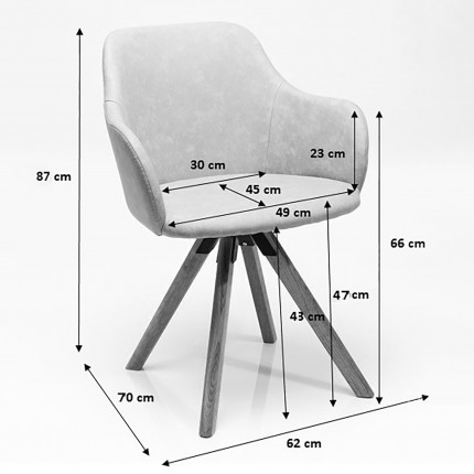 Chaise avec accoudoirs pivotante Lady Loco Coco verte Kare Design