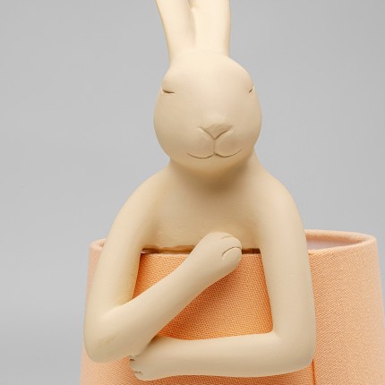 Table Lamp Animal rabbit 50cm beige and peach Kare Design