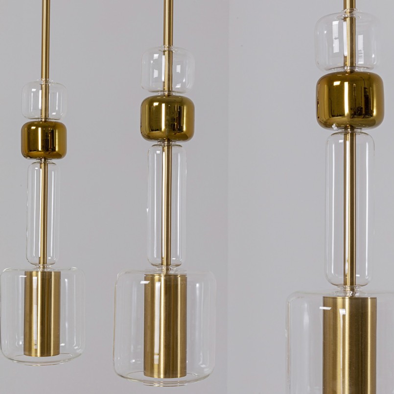 Suspension en verre et acier doré - Candy Bar - Kare Design
