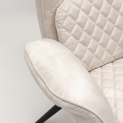 Armchair Tudor velvet cream Kare Design