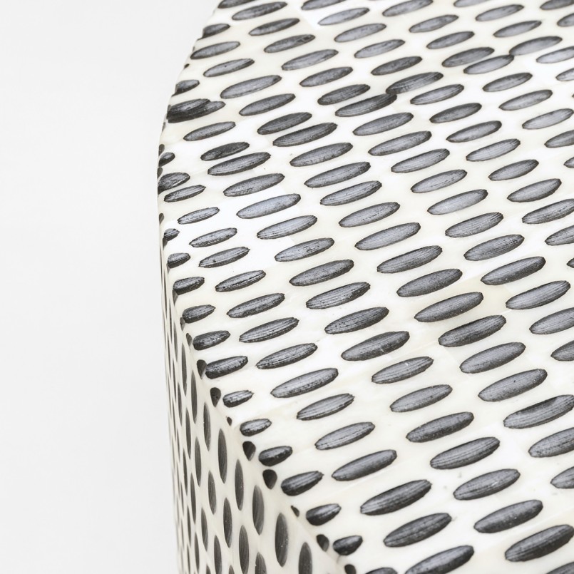 Table d'appoint ronde noire et blanche - Piano - Kare Design