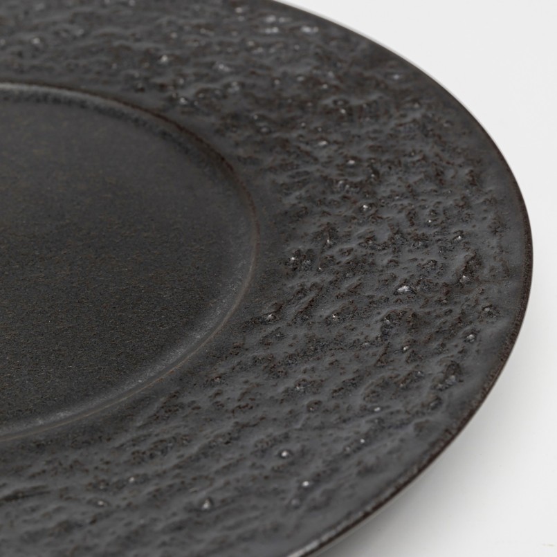 Black plates set of 4 in stoneware - Cosmsos - Kare Design