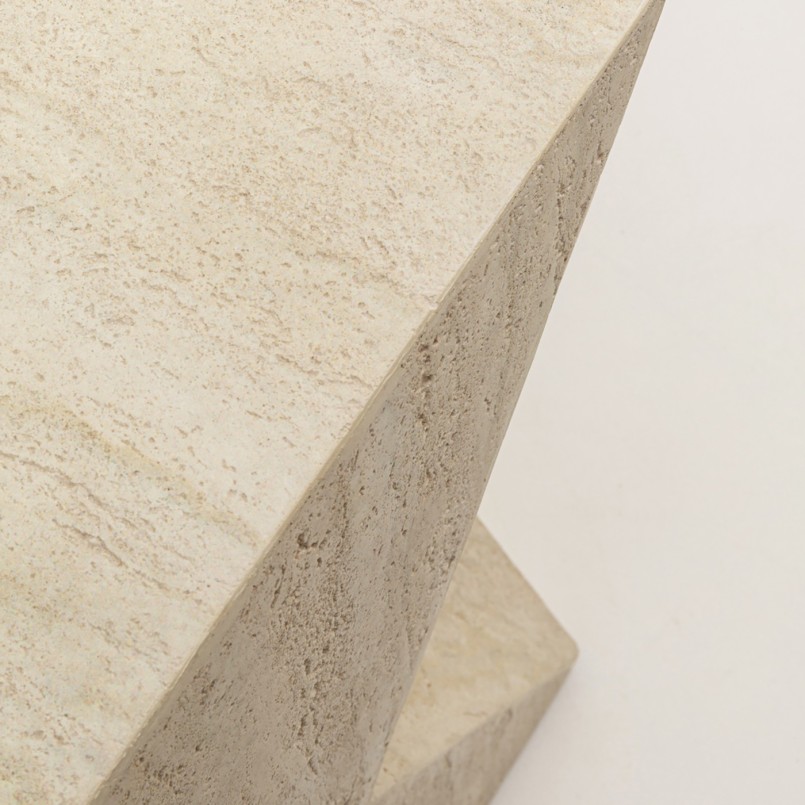 Table d'appoint en marbre minéral - Travertino - Kare Design