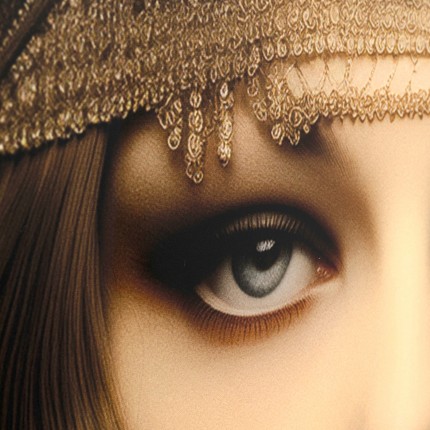 Glass Picture retro woman 100x100cm Kare Design