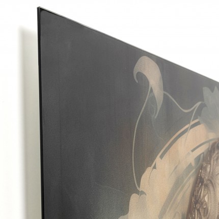 Glass Picture retro woman 100x100cm Kare Design