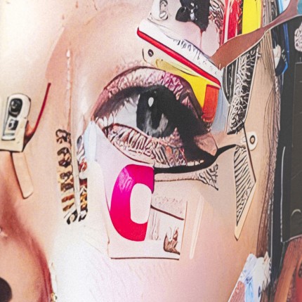 Wandfoto artistieke vrouw profiel 80x120cm Kare Design