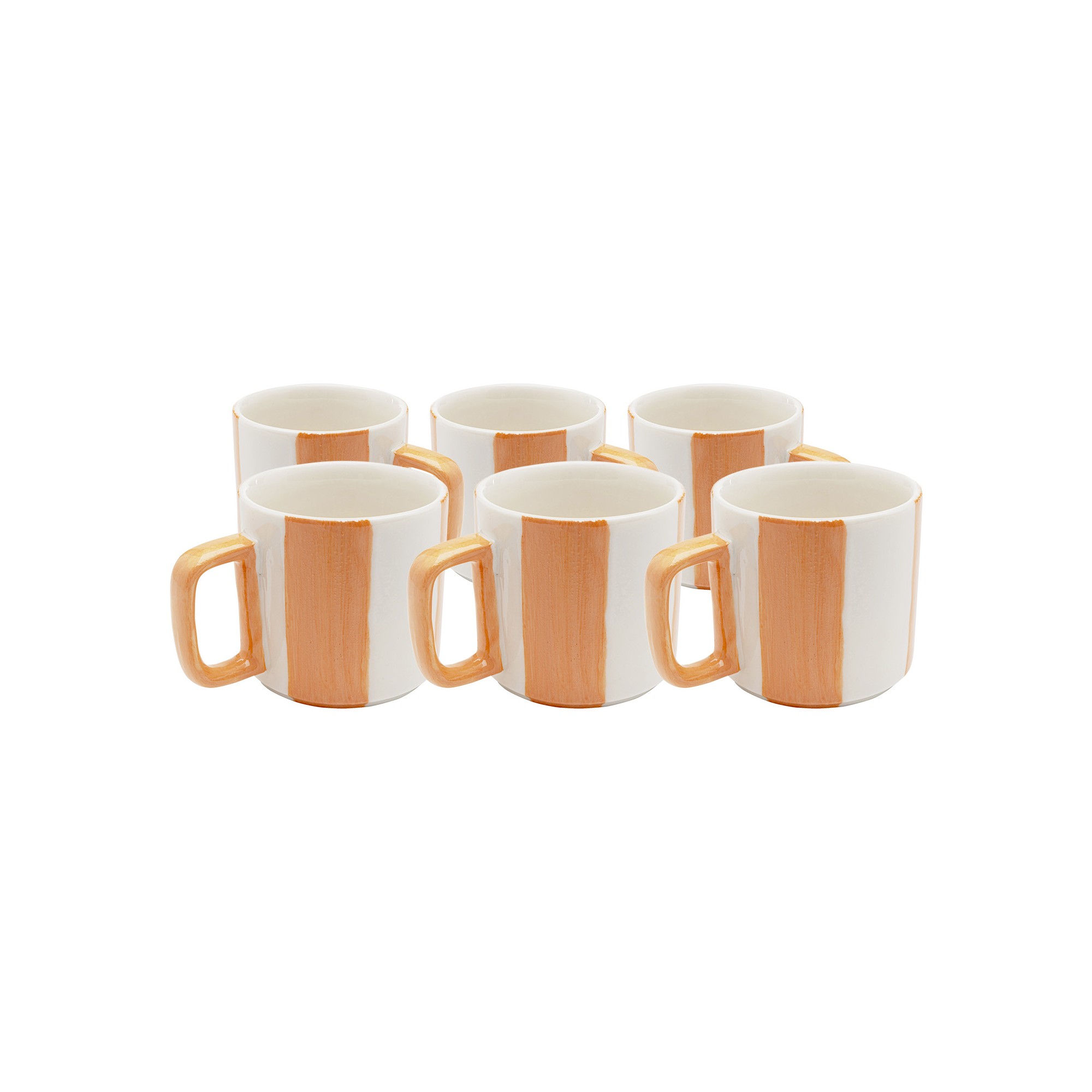 Coffee Cup Cocina orange and white (6/set) Kare Design