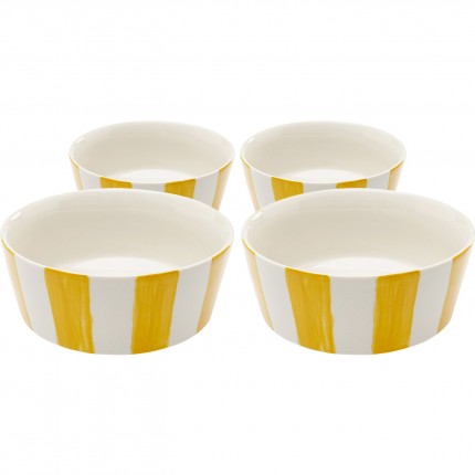 Bowl Cocina yellow and white Ø14cm (4/set) Kare Design