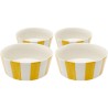 Kommen Cocina geel en wit Ø14cm (4/set) Kare Design