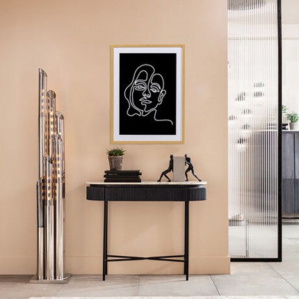 Tableau Faccia Arte noir et blanc femme 60x80cm Kare Design