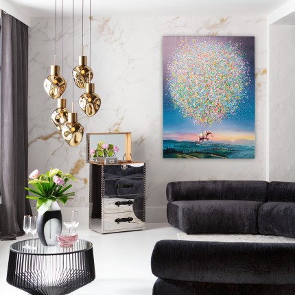 Canvas Picture Flying Elephant At Night 120x160cm Kare Design