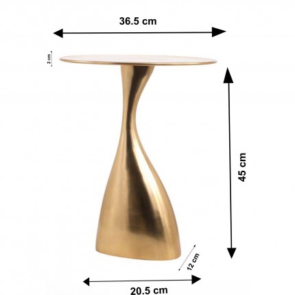 Bijzettafel Spacey Ø36cm goud Kare Design