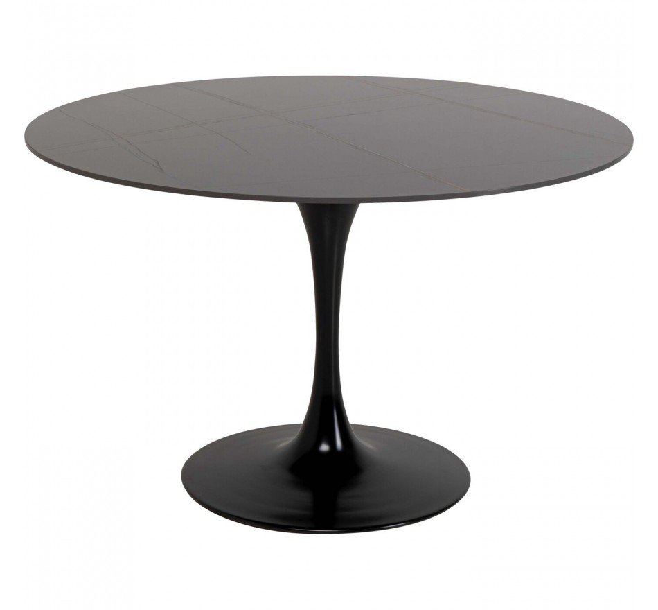 Eettafel Invitation Ø120cm keramiek zwart Kare Design