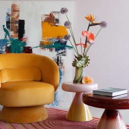 Peinture coups de pinceau multicolores - Be Happy - Kare Design