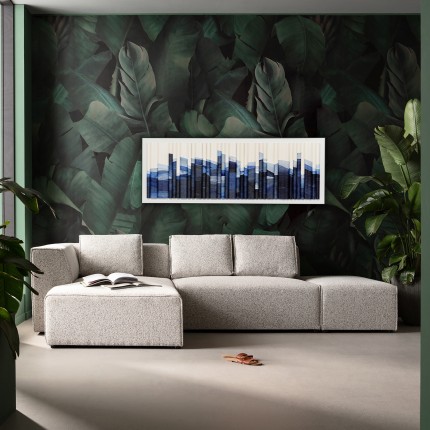 Tableau 3D Shadow Skyline bleu 160x60cm Kare Design