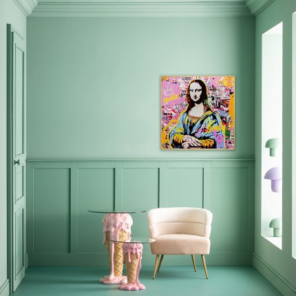 Affiche encadrée La Viva Lisa 100x100cm Kare Design