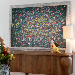Framed Picture floating flower market 150x100cm Kare Design