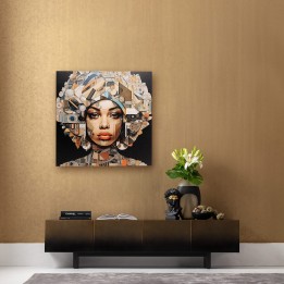 Wandfoto vrouw Art Geo 120x120cm Kare Design