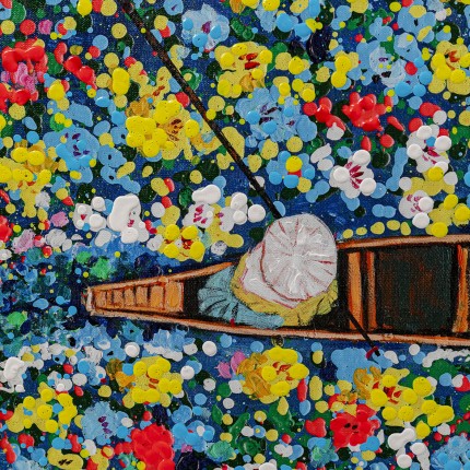 Framed Picture floating flower market 150x100cm Kare Design