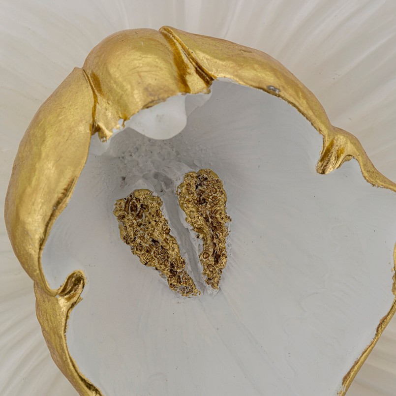 Wanddecoratie van witte en gouden orchideeën - Kare Design