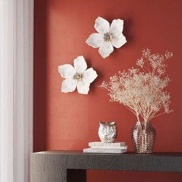 Déco murale orchidée blanche et dorée - Kare Design